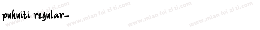 puhuiti regular字体转换